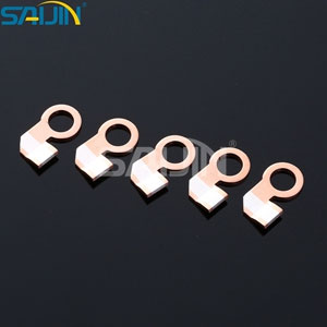 metal stamping parts copper with silver inlay