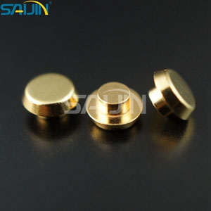 Electrical Silver Solid Contact Rivet for Relay Switch with Au Gold  plating